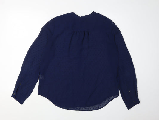 J.Crew Women's Blue Long Sleeve Blouse Size S