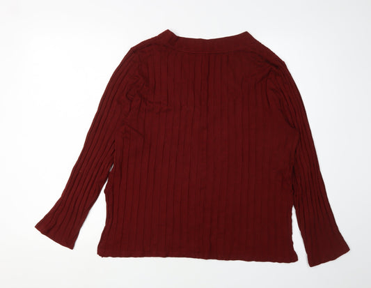 Womens UK 12 Regular Karen Millen Red Pullover Tight-Knit