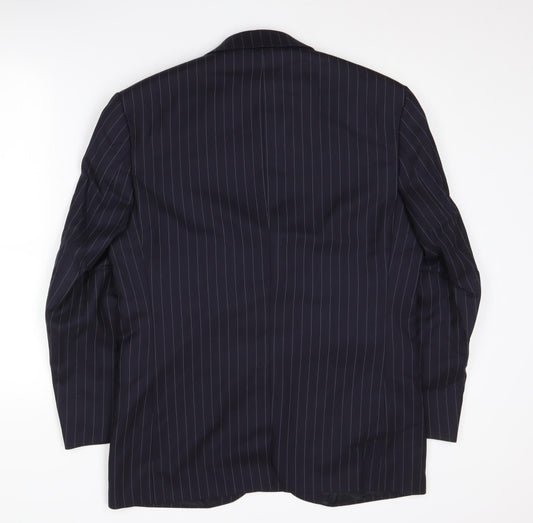 Pierre Cardin Men's Blue Striped Blazer Jacket, Size 38 Short