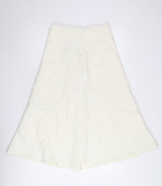 Zara Women A-Line Ivory Skirt Size M New