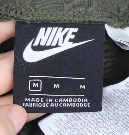 Nike Men's Green Jogger Trousers - M - Elastic Waist, Pockets