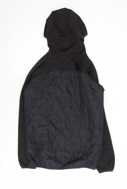 Crane Boys Black Hooded Puffer Jacket 11-12 Years
