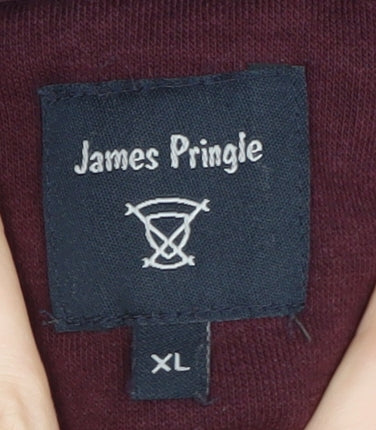 James Pringle Black Henley Sweatshirt XL Men's