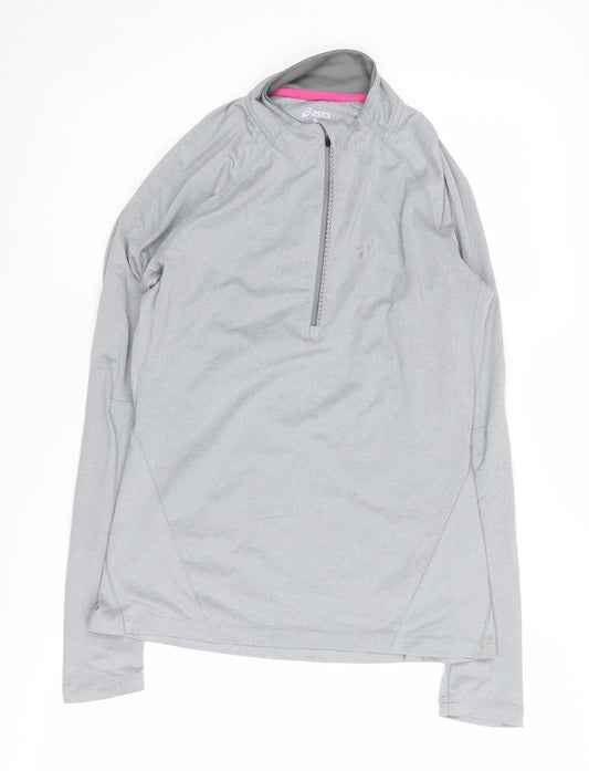 Asics Women's Grey Activewear Pullover, Size S