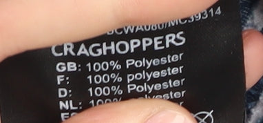 Craghoppers Women Blue Striped High Neck Pullover Sweatshirt UK 12