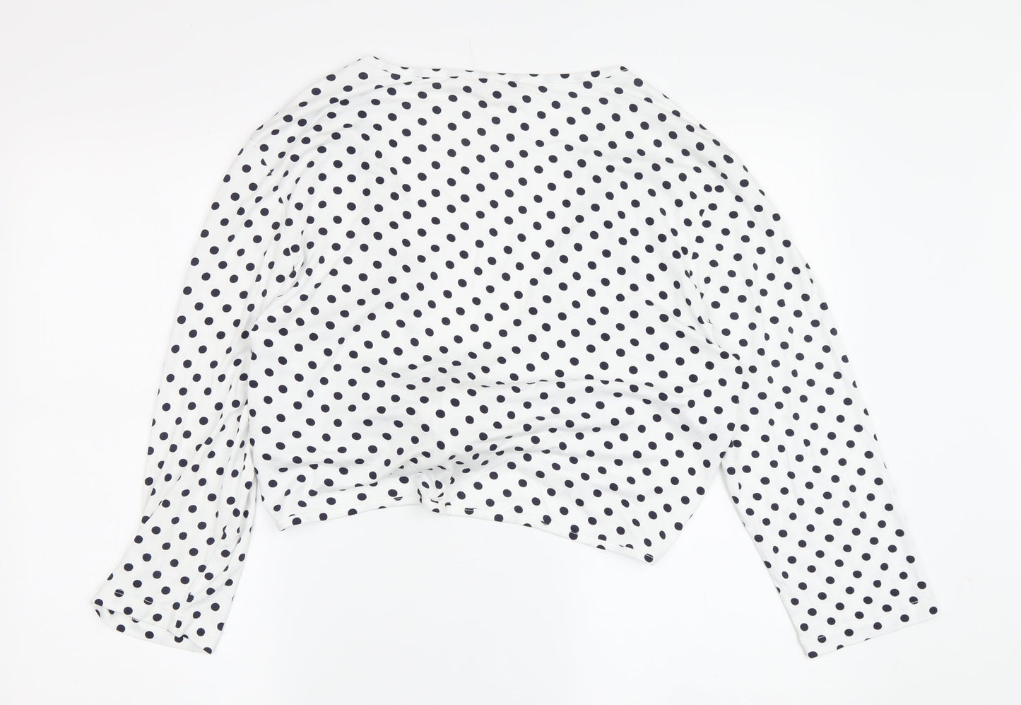 Lakeland Women's White Polka Dot Wrap Blouse
