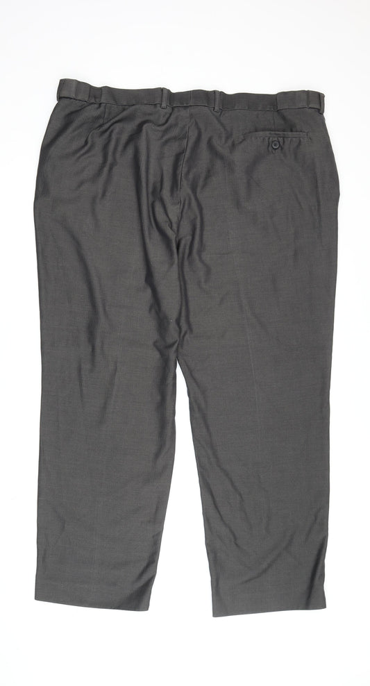 Greenwoods Men's Black Dress Pants, XL Regular Fit