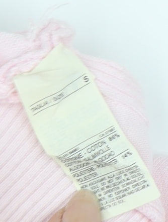 Benetton Women's Pink Sleeveless High Neck Tank Size S
