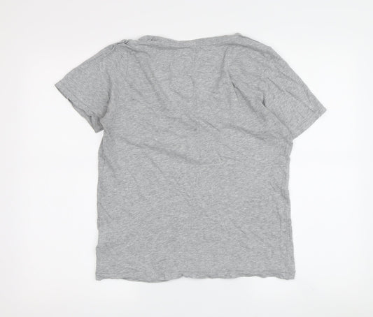 Quiksilver Women’s Grey XS Cotton V-Neck T-Shirt