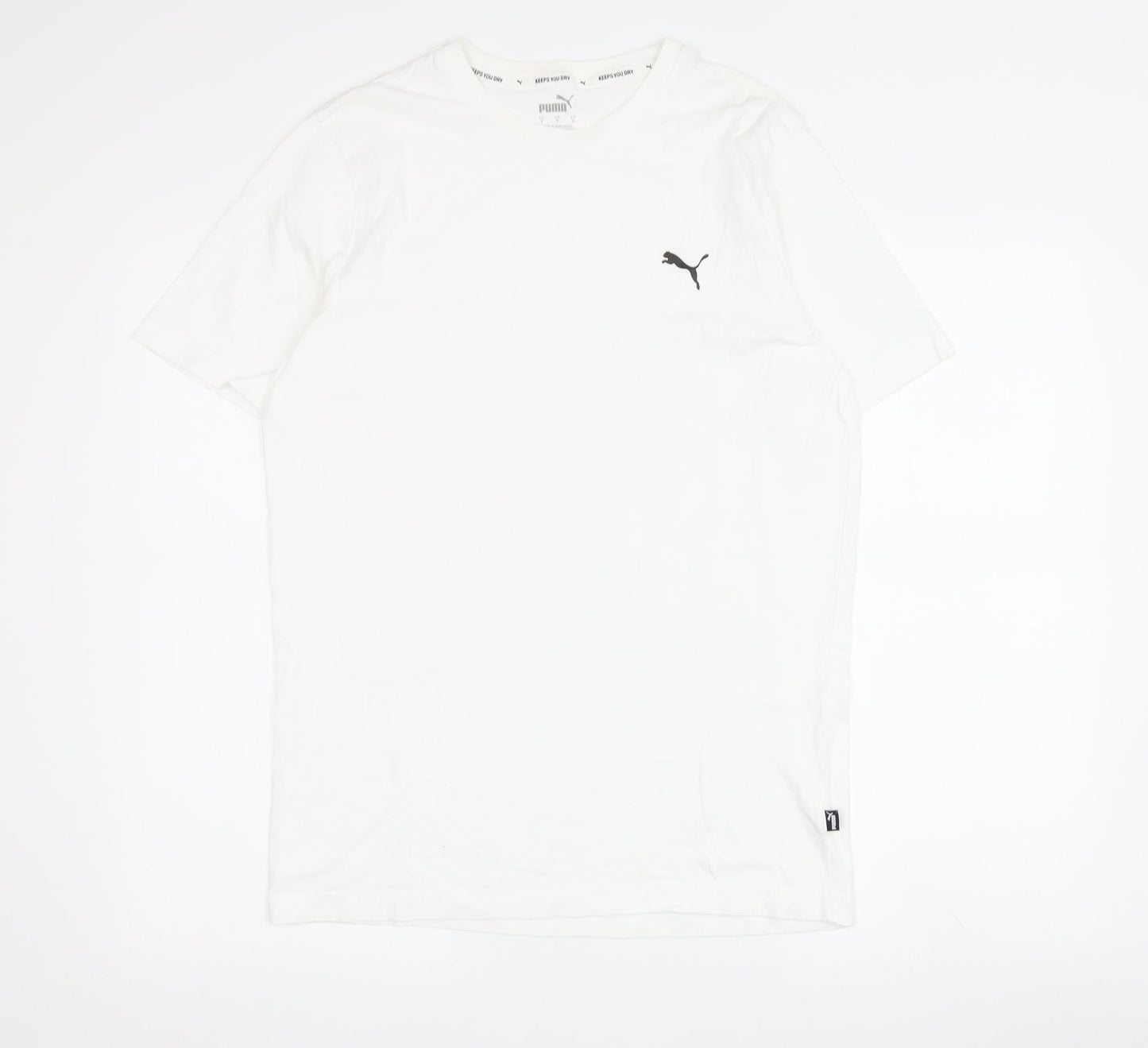 Puma White Men’s T-Shirt S - Breathable Jersey Casual