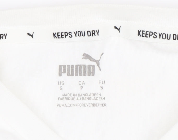 Puma White Men’s T-Shirt S - Breathable Jersey Casual