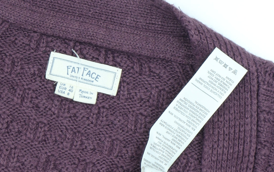 Fat Face Women's Purple Cardigan UK Size 12