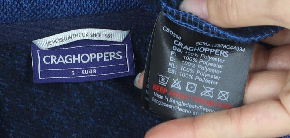 Craghoppers Men's Blue Fleece Pullover Hoodie S