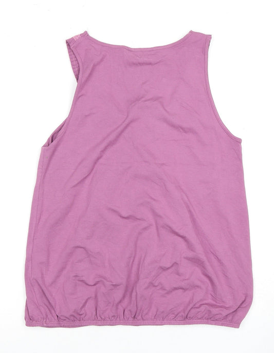 Womens UK Size 12 Lakeland Purple Viscose Blend Tank