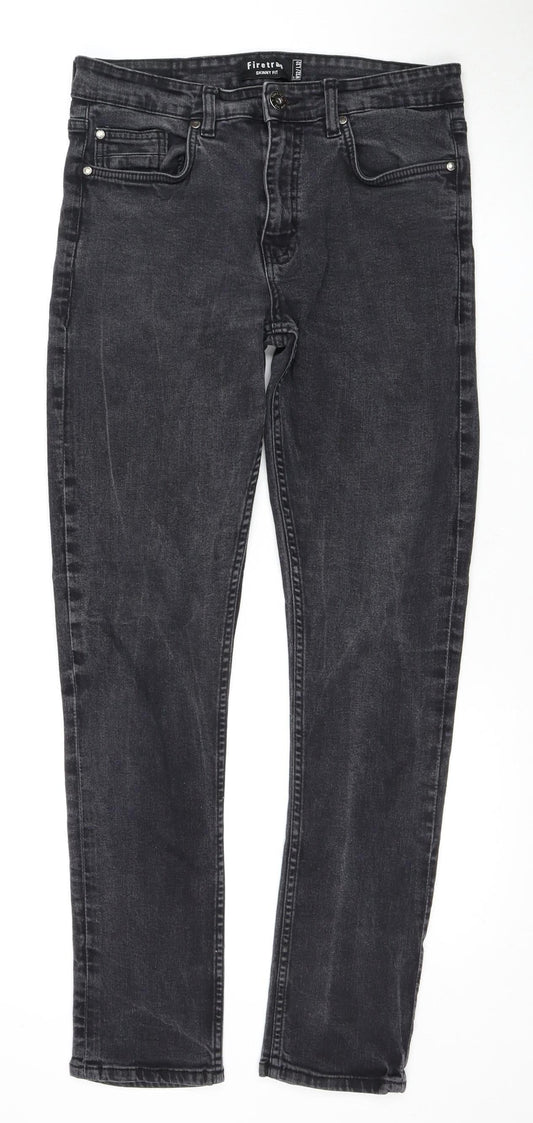 Firetrap Men's Black Skinny Jeans Size 32 Dark Wash