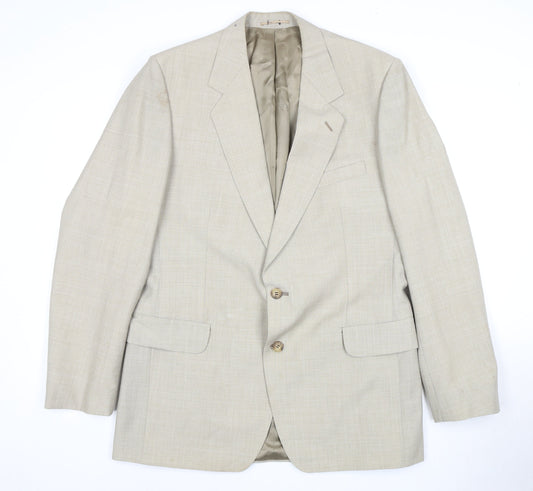 Magee Men's Beige 43L Classic Suit Jacket