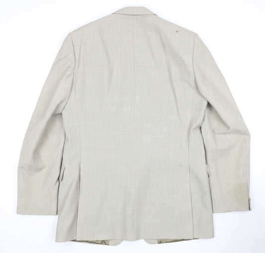 Magee Men's Beige 43L Classic Suit Jacket