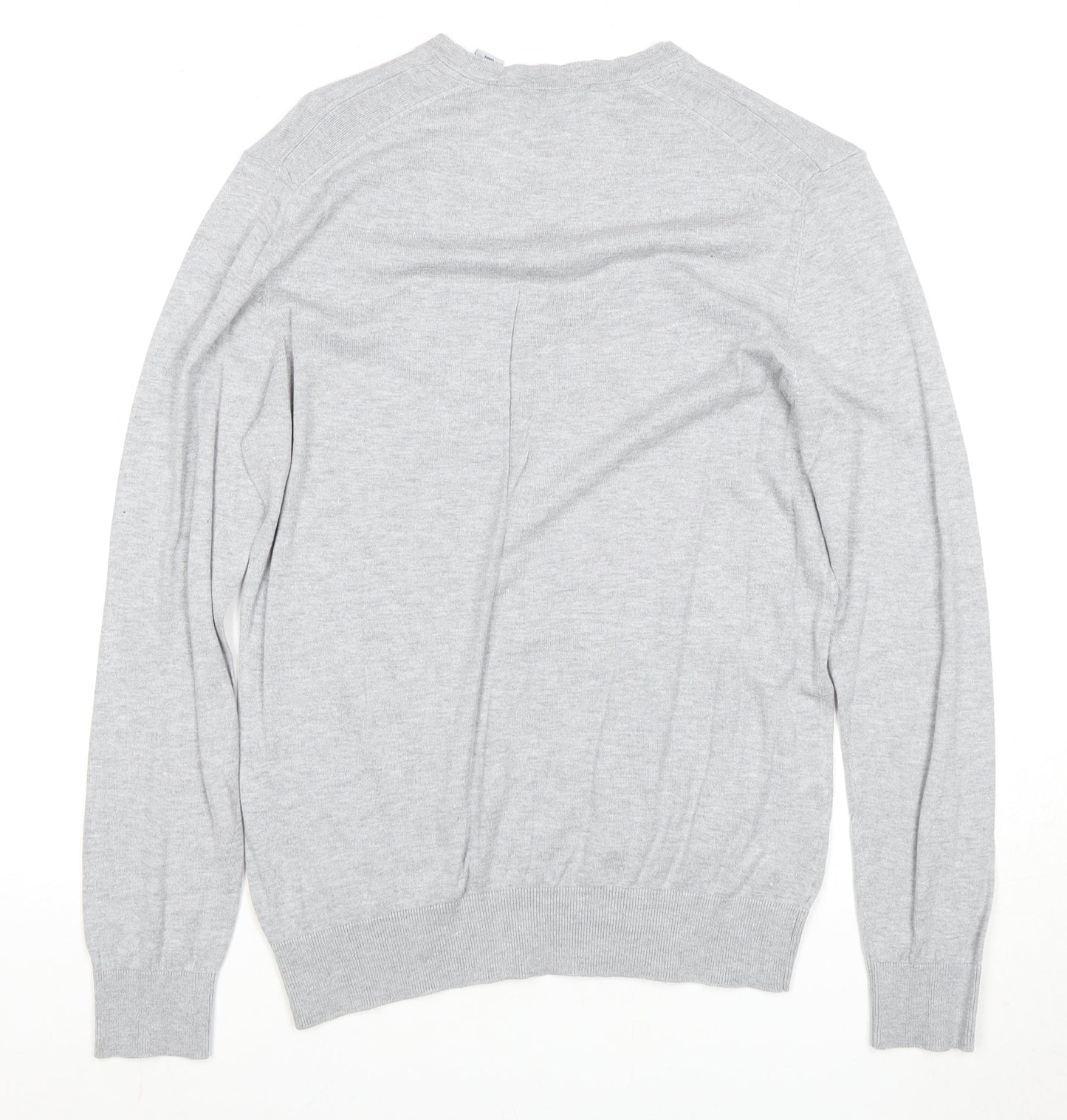 DKNY Men's Grey V-Neck Pullover Jumper, Size S