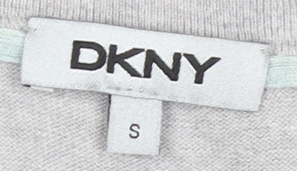 DKNY Men's Grey V-Neck Pullover Jumper, Size S