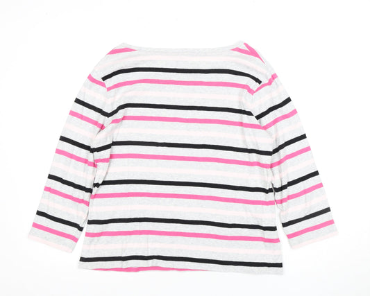 Womens UK Size 4 Laura Ashley Multicoloured Cotton T-Shirt
