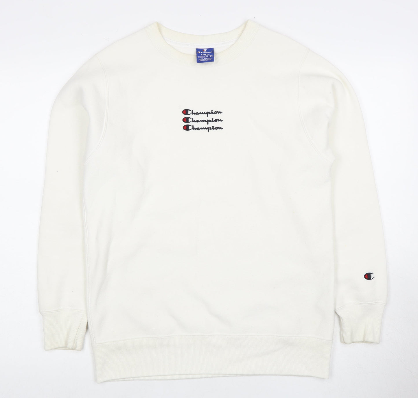 Champion Men's White Small Pullover Sweatshirt