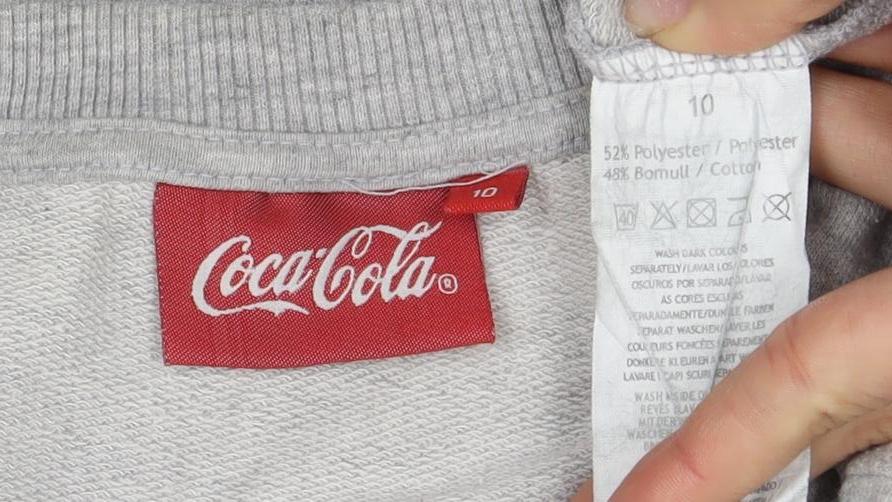 Coca-Cola Women's Grey Pullover Jumper Size 10