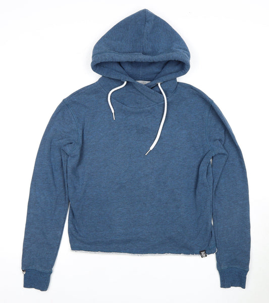 Womens UK XS Regular Superdry Blue Pullover Hoodie