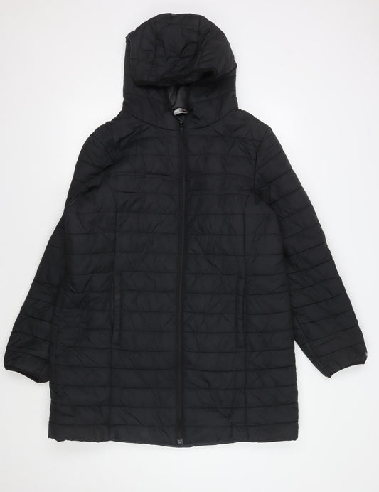 Peter Storm Men's Black Puffer Jacket 16 Plus Hooded