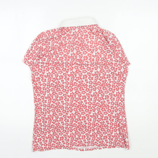 Womens UK Size 10 Laura Ashley Red Cotton Blend Blouse