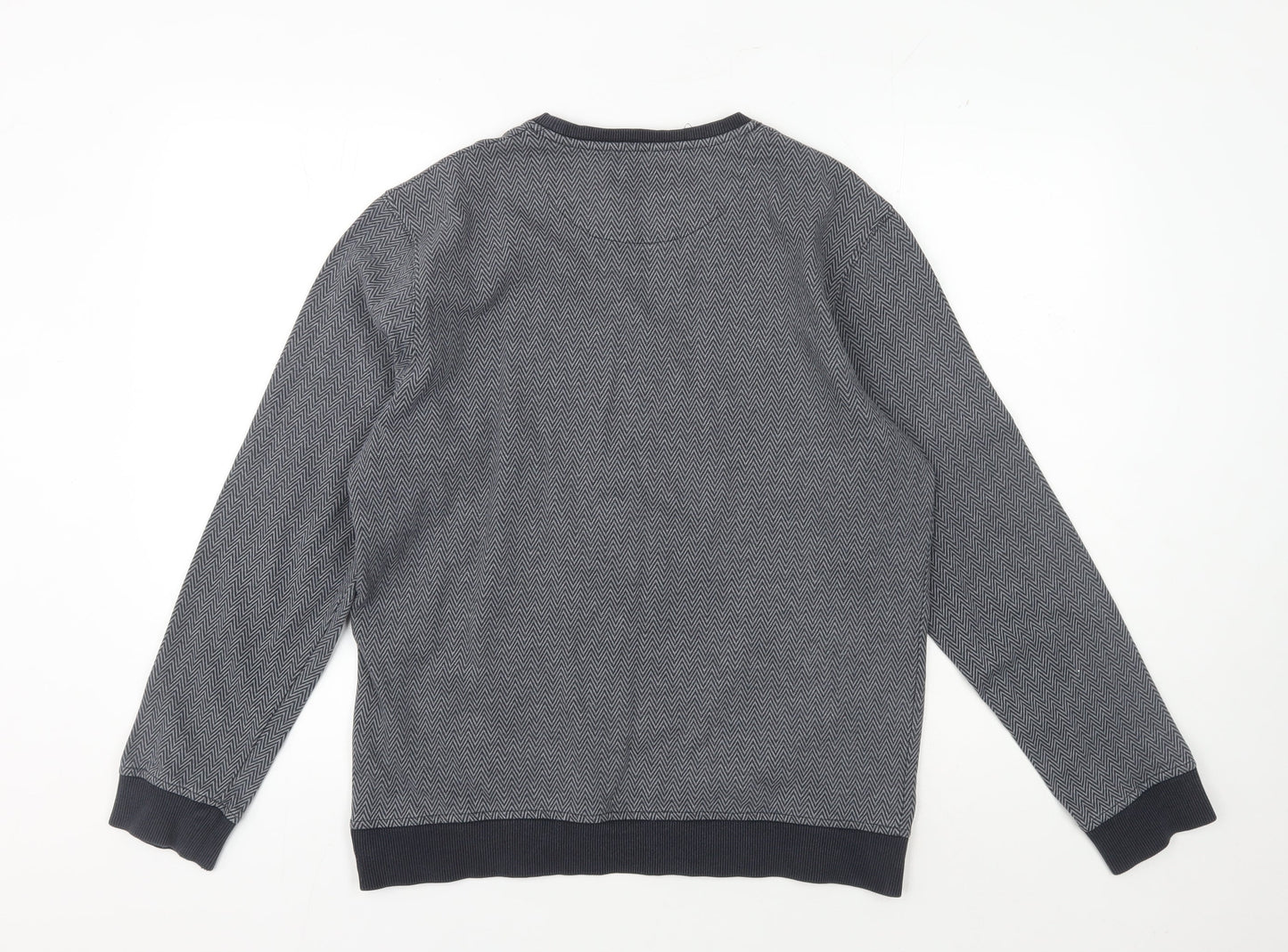 Lyle & Scott Men's Grey Pullover Geometric Sweatshirt L