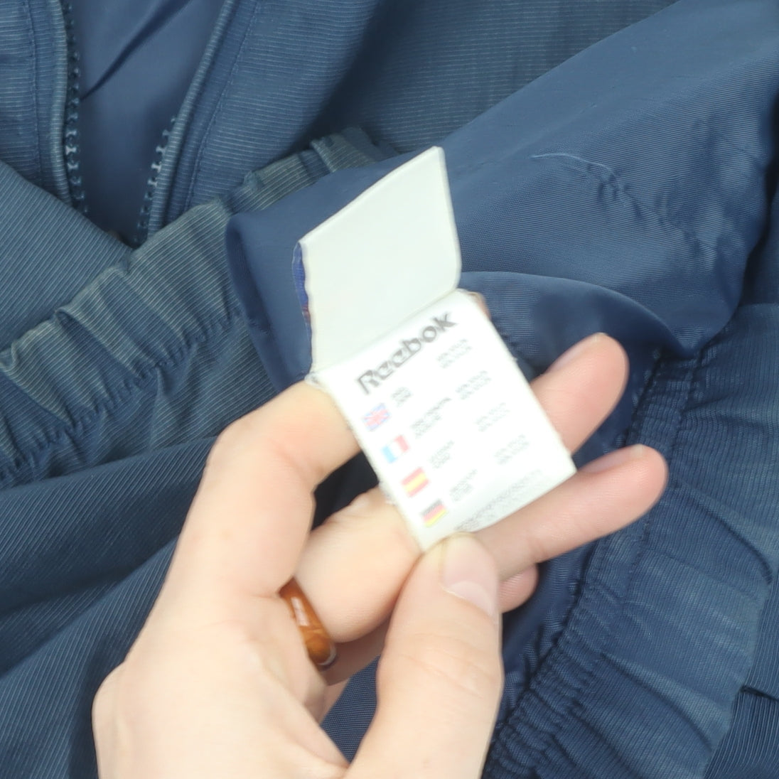 Reebok Men's XL Blue Windbreaker Jacket