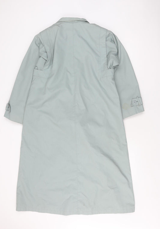 Canda Women's Blue Trench Coat Size 10 - Stylish & Practical