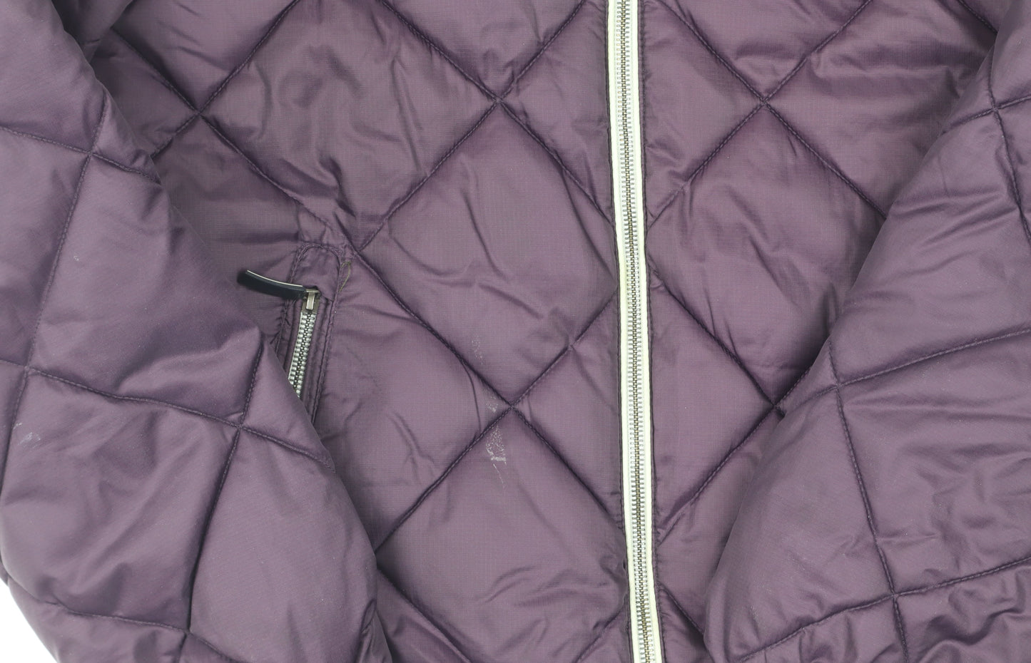 Diesel Purple Quilted Jacket L Unisex Casual Zip Warm