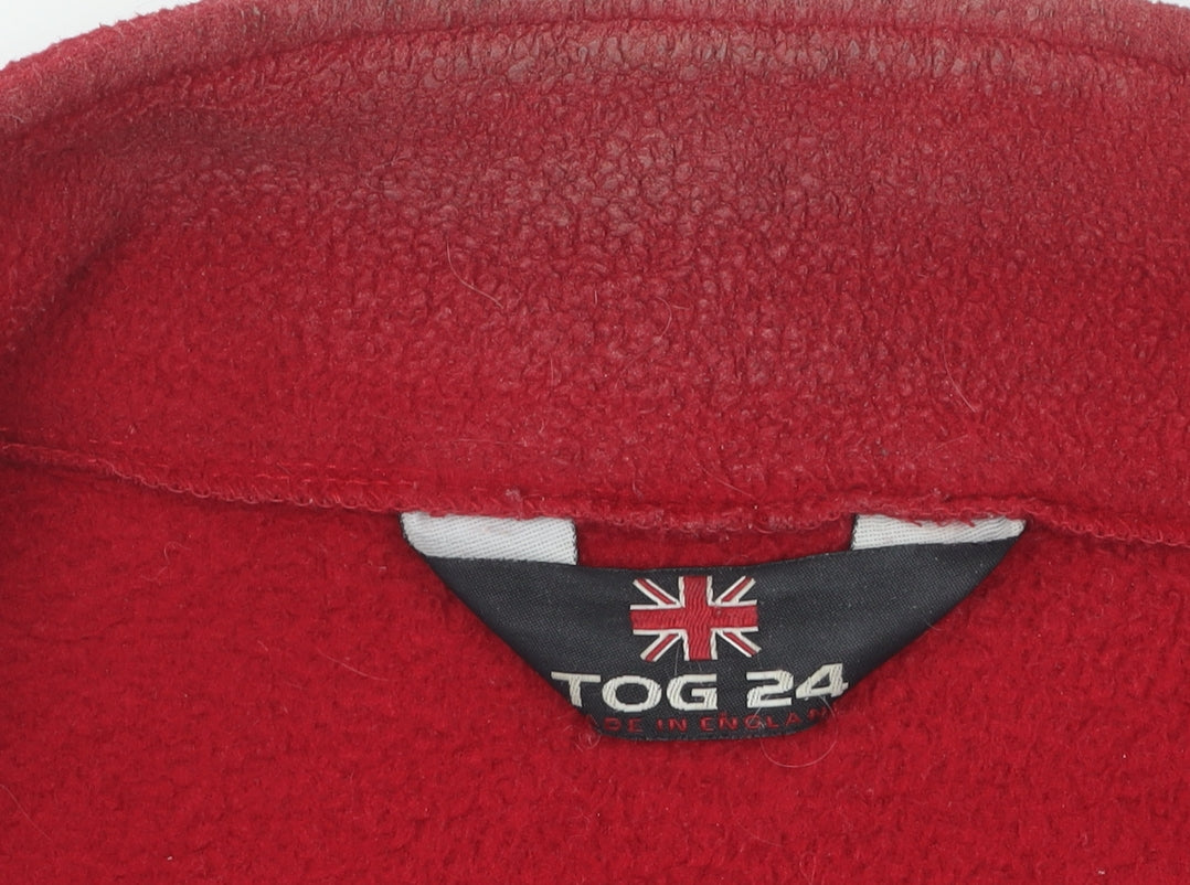 TOG 24 Men's Red Fleece Jacket XL Winter Casual