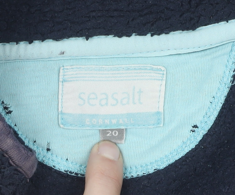 Seasalt Women’s Black Fleece Jacket Size 20