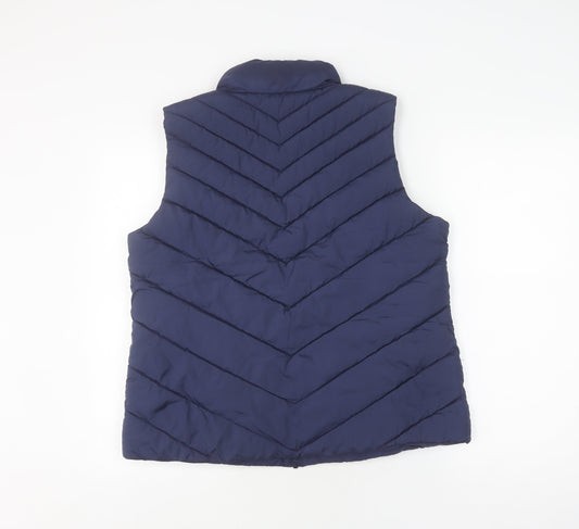 GAP Women's Blue Puffer Waistcoat Size 6 Regular