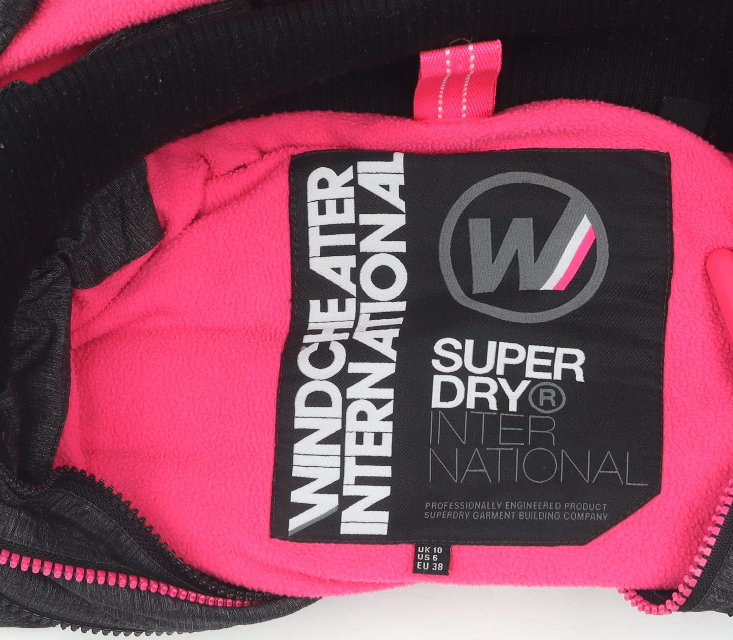 Superdry Women's Black Windbreaker Jacket Size 10