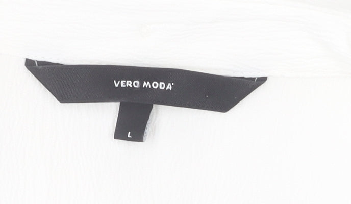 Vero Moda Women's White Blouse L - Casual Button-Up