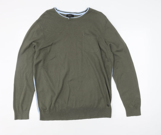 Jeff Banks Men's Green XL Pullover Jumper - Cotton Knit