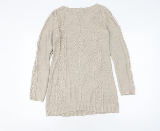 Fat Face Women's Beige Tunic Jumper, Size 8