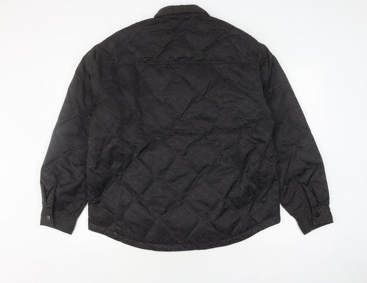 NPC Men's Black Quilted Jacket, Size L, Casual