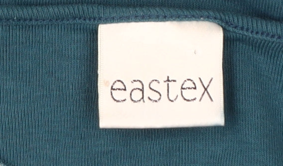 Eastex Women’s Embroidered Blue Cotton T-Shirt Size 16