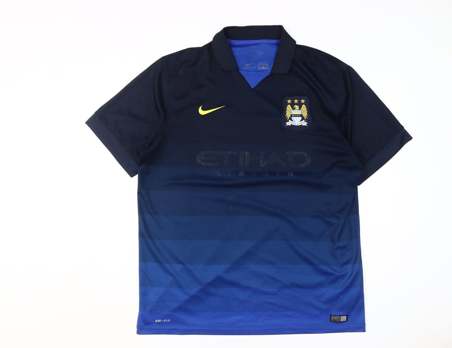Nike Men's Blue Collared Football Jersey Shirt M