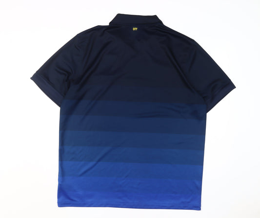 Nike Men's Blue Collared Football Jersey Shirt M