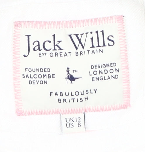 Jack Wills Women's White Crew Neck Sweatshirt Size 12