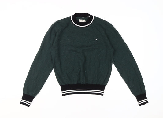 Womens UK 12 Regular Jack Wills Green Pullover Tight-Knit
