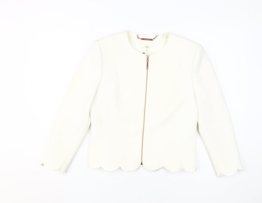 Ted Baker Women Ivory Slim Formal Jacket Size 6