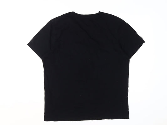 Jack & Jones Men's Black XL Graphic Logo T-Shirt