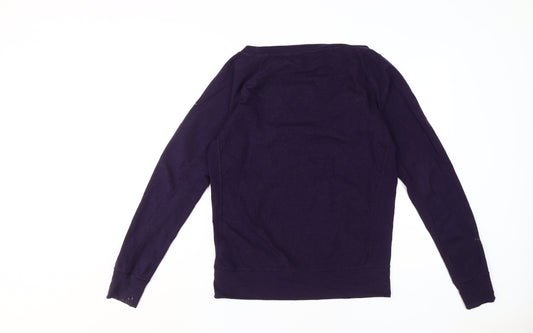 Nike Women's Purple Long Sleeve Boat Neck T-Shirt