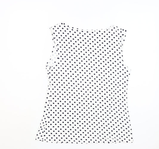Womens UK Size 18 Lakeland White Viscose Blend Tank